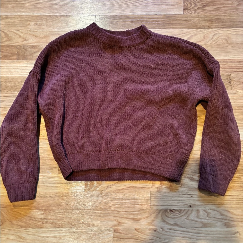Abercrombie & Fitch Maroon Crew Neck Sweater